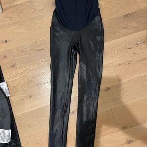 Spanx Mama Faux Leather Leggings - Maternity